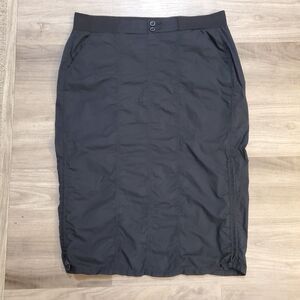 Torrid Sz 1 Midi Black Parachute Skirt Adjustable Hem Casual Skater Punk Grunge